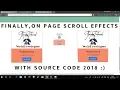 Animate a div when we scroll to its position Scroll Effect using JavaScript Jquery