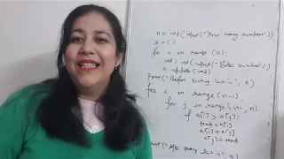 Selection Sort in Python How to sort an array Class 12 CS Python for cbse board Data structures