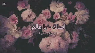اصالة يا عالم بدون موسيقى  اصالة يا عالم بدون موسيقى