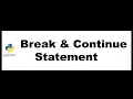 Python Bangla Tutorials 27 Break Continue Statement