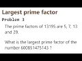 Project Euler Problem 3