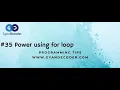 Power using for loop