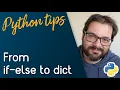 Use A Dictionary Instead Of If-Else Statements Python Tips