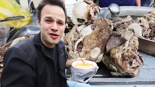 Download Chinese Street Food FRENZY! LAMB HEAD Soup + Organ Tour in Kashgar, China MP3