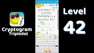 Cryptogram Tripledot Level 42 Answer SolutionGuruji