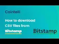 Bitstamp Tax Reporting How to Get CSV Files from Bitstamp