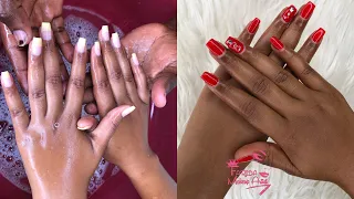 jinsi ya kubandika kucha na kupaka rangi ya gelly tunafundisha kupaka rangi aina zote manicure