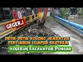 Lagu Geger !! Detik-detik excavator keruk kolong jembatan tertimbun lumpur ekstrem campur sampah purba