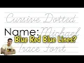 How to Install Cursive Dotted Trace Font - Blue Red Blue Lines