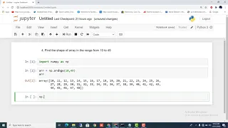 Find the shape of previous array Python Tutorial For Beginners