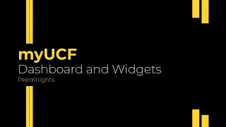 myUCF Dashboard and Widgets
