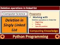Delete a node from linked list Linked list deletion from beginning ending and specific position