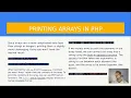 7 8 Arrays and Associative Arrays in PHP