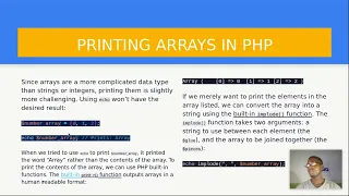 7 8 Arrays and Associative Arrays in PHP
