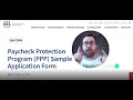 Paycheck Protection Program Sample Loan Application STEP BY STEP FULL WALKTHROUGH