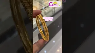 22 Carat Gold Bangles Design Light Weight Bangles 