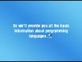 Basic Introduction to programming and markup language