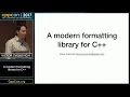 CppCon 2017 Victor Zverovich A modern formatting library for C