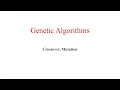 Genetic Algorithm Crossover and Mutation