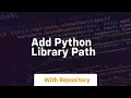 add python library path
