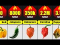 Hottest Peppers In The World Comparison What Are The Spiciest Peppers In The World