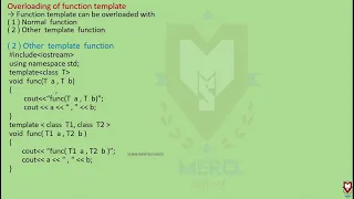 5 Overloading of Function Template with Other Template Function