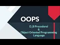 Object Oriented Programming IPU Engineering Sem 4 D - B Procedural Object Oriented Programming