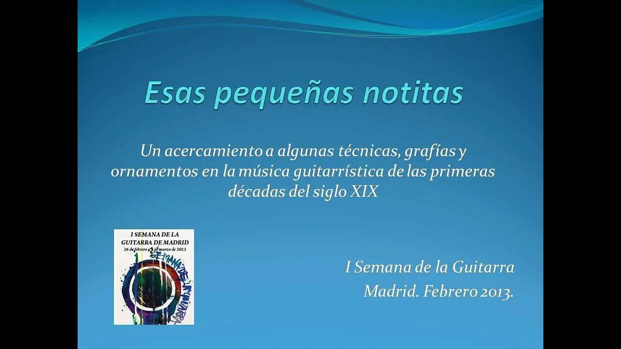 Ornamentos en la música guitarrística de las primeras décadas del siglo XIX