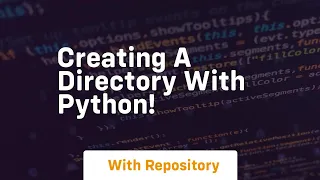 Creating a directory with python
