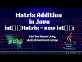 Matrix Addition in Java using Nested For Loop User Input Explanation Code Innovate