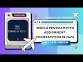 NPTEL Week 2 Programming Assignment Programming in Java July 2023