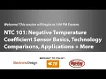 NTC Thermistor 101 - Sensor Basics Comparison Applications and More