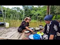 Petualangan Dayak di Hutan Pondok Banjir: Mancing \u0026 Masak di Rakit Apung
