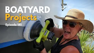 In the Boatyard – Fiberglass Repairs, Bottom Job, and Wax (Ep.141)   |  ⛵ The Foster Journey