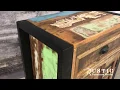 Small Reclaimed wood Industrial cupboard