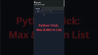 Python MAX and MIN in Lists Made EASY