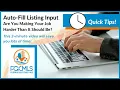 Auto Fill Listing Input