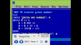 QBASIC REVERSE OF NUMBER AND SUM OF DIGITS OF NUMBERS