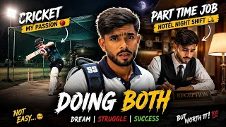 Cricket plus 🏏 part time job hotal night shift 🥺 #cricket #trending #vlog #video 