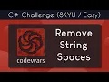 C Remove String Spaces Solution in under 5 minutes