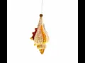 Glittered Seashell - Blown Glass Christmas Ornament CC-0366