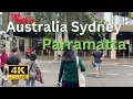 4K Walk Walking in Parramatta Sydney Australia 2023