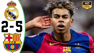 Real Madrid vs Barcelona 2-5 All Goals & Highlights 2025
