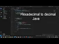 Write a Java program to convert a hexadecimal to a decimal number Hexadecimal number to Decimal