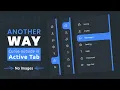 Navigation Menu Using Html CSS Javascript Curved Outside in Active Tab