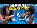 UNDERWATER ROCK PAPER SCISSOR FOOD CHALLENGE