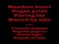 TÝR hold the heathen hammer high (letra y traducida al español)