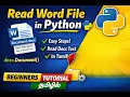 Read Word File in Python Explained in Tamil Python File Handling Tutorial