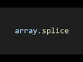Array splice In JS