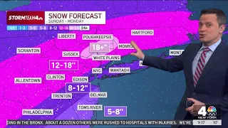 NEW SNOW MAP shifts forecast 24 hours before storm impact NBC New York
